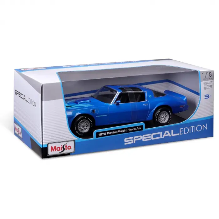 Maisto 1:18 1978 Pontiac Firebird Trans Am Diecast Model Araba Mavi - 31464
