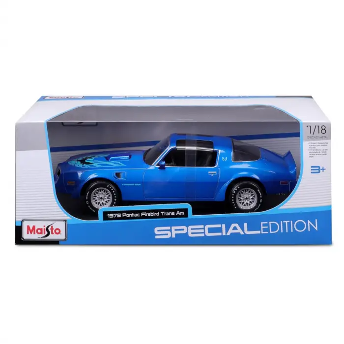 Maisto 1:18 1978 Pontiac Firebird Trans Am Diecast Model Araba Mavi - 31464