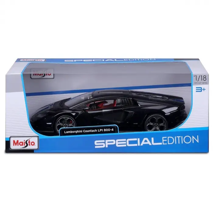 Maisto 1:18 Lamborghini Countack LPI 800-4 - Siyah Die-cat Model Araba - 31459