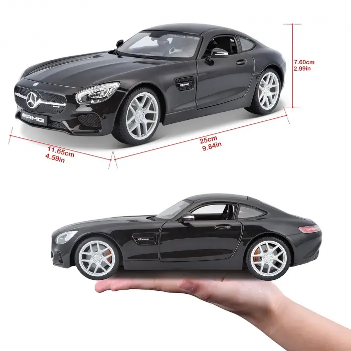 Maisto 1:18 Mercedes-AMG GT - Diecast Model Araba Siyah - 31398