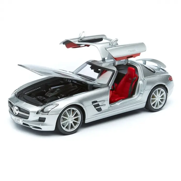 Maisto 1:18 Mercedes-Benz SLS AMG - Gri Die-cast Model Araba - 31389