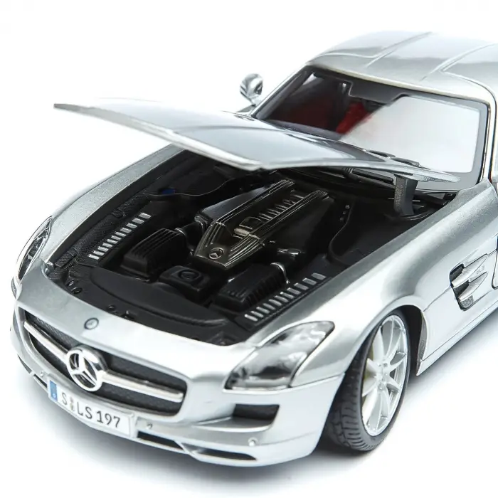 Maisto 1:18 Mercedes-Benz SLS AMG - Gri Die-cast Model Araba - 31389