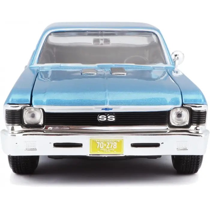 Maisto 1:24 Chevrolet Nova SS Diecast Model Araba Mavi - 31262