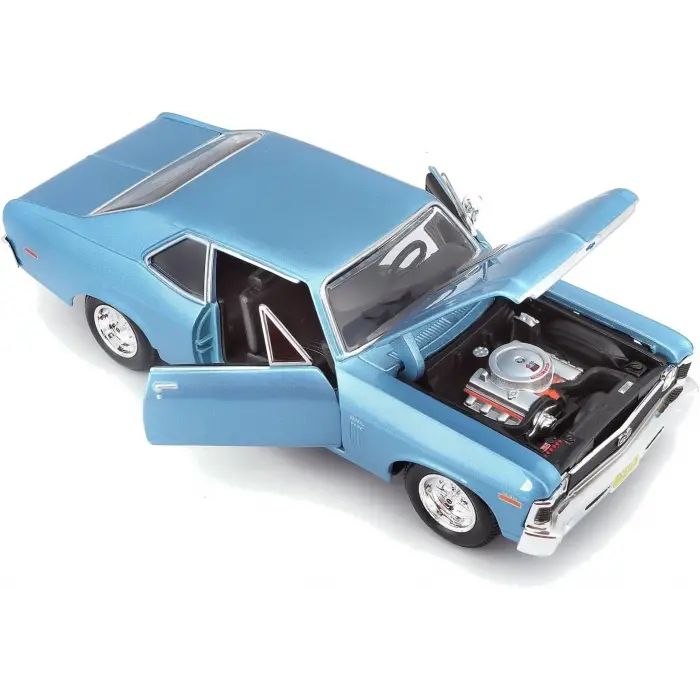 Maisto 1:24 Chevrolet Nova SS Diecast Model Araba Mavi - 31262