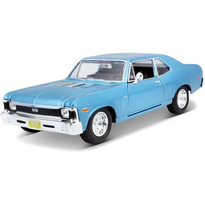 Maisto 1:24 Chevrolet Nova SS Diecast Model Araba Mavi - 31262