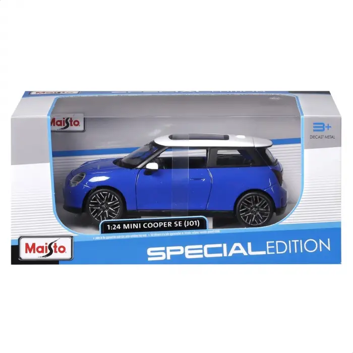 Maisto 1:24 Mini Cooper SE (J01) Diecast Model Araba Mavi - 32926