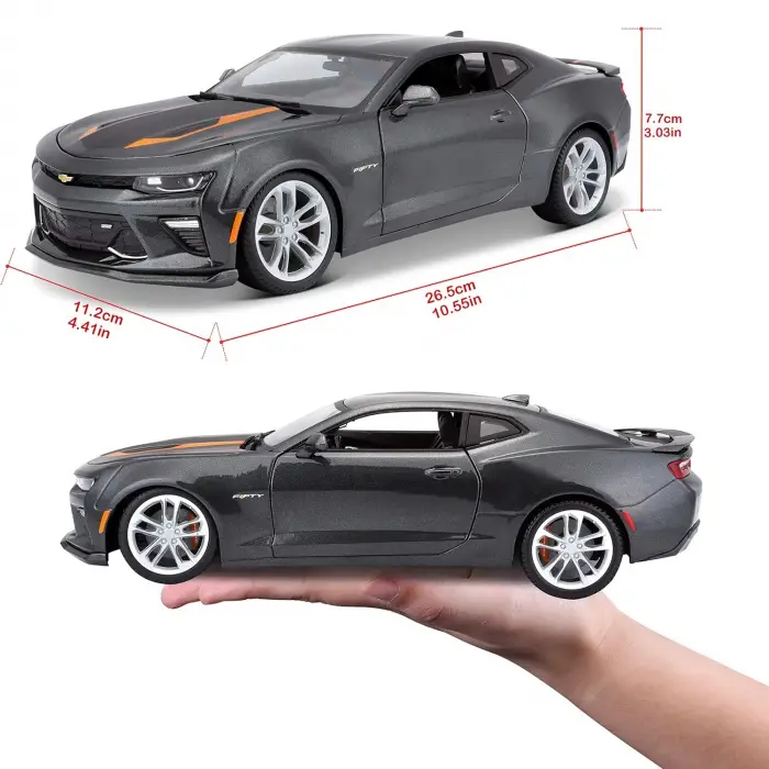Maisto 1:18 2017 Chevrolet Camaro Fifty Diecast Model Araba Siyah - 31385