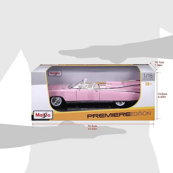 Maisto Premiere Edition 1:18 Cadillac Eldorado Biarritz 1959 Diecast Model Araba Pembe - 36813