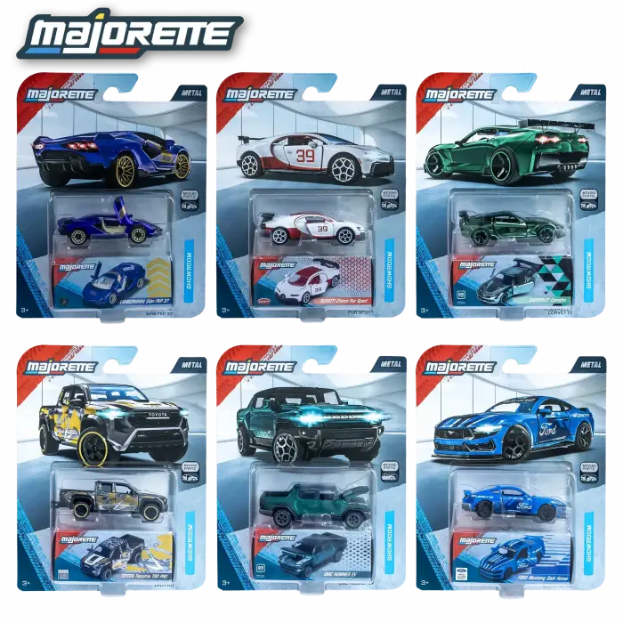 Majorette Showroom Deluxe Cars Moving Parts 6 Araçlık Set - Pur Sport