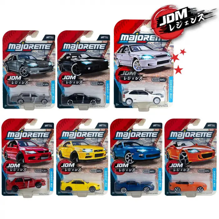 Majorette JDM Legends 7li Set 1:64 Die-Cast Model Araçlar - Chase Edition