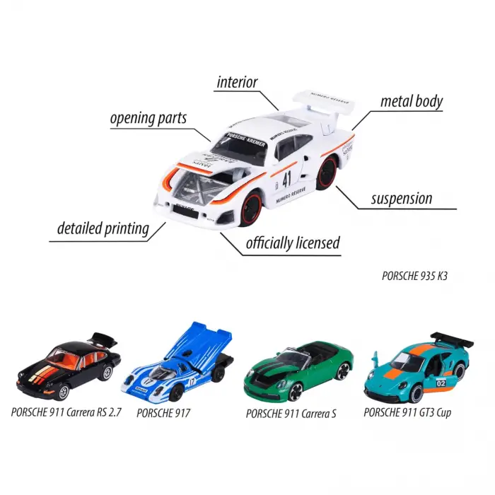 Majorette Porsche Edition - 5 Araçlı Gift Pack - 212053172
