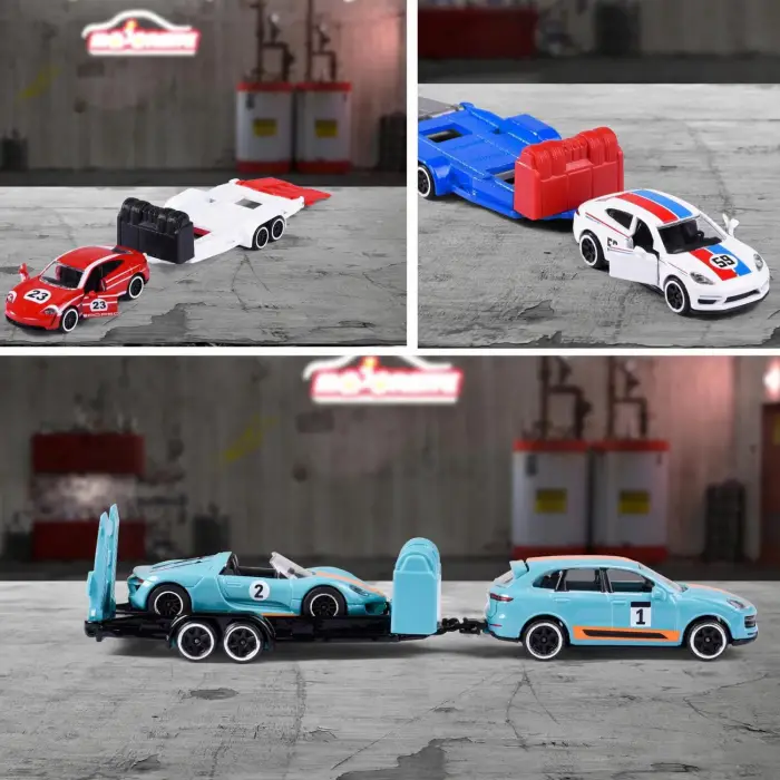 Majorette Porsche Motorsport Race Trailer Set Diecast Model Araba - 212053112