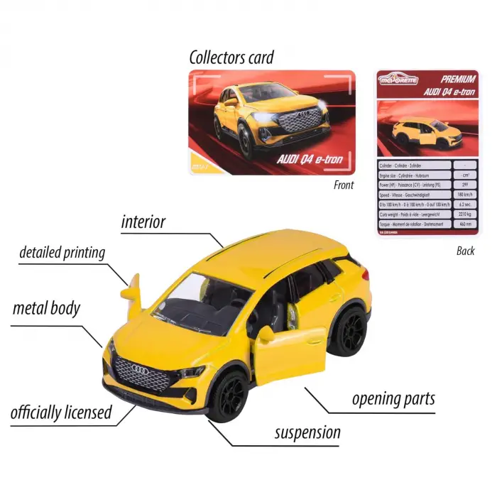 Majorette Premium Cars - Audi Q4 e-tron Diecast Model Araba