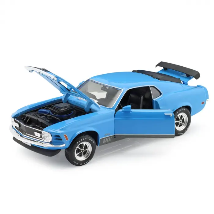 Maisto 1:18 1970 Ford Mustang Mack 1 Diecast Model Araba Mavi - 31453