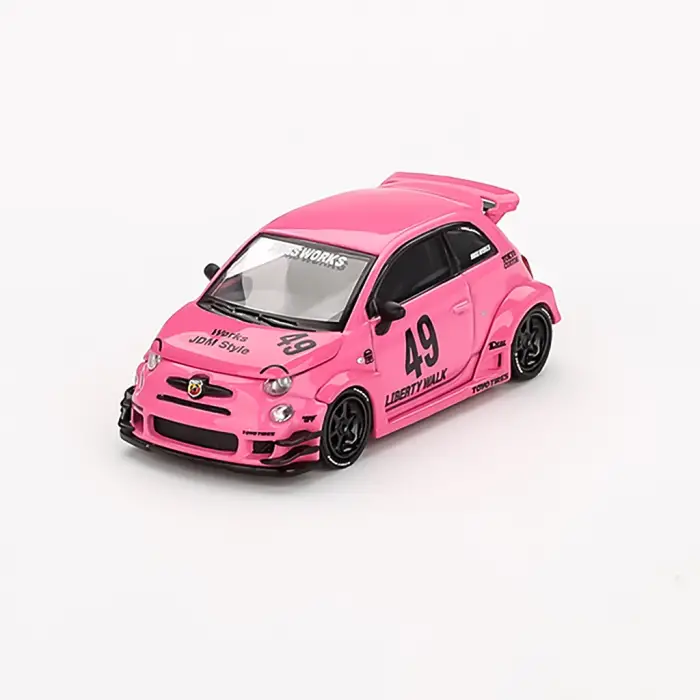Mini GT 1/64 ABARTH 595 LB-WORKS x Abas Works Pink - Blister Paket- MGT00851-BL