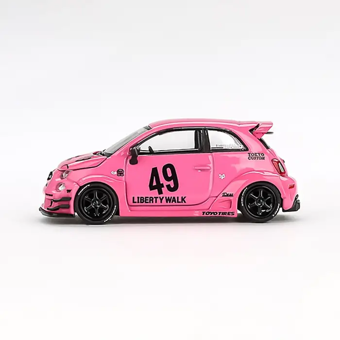 Mini GT 1/64 ABARTH 595 LB-WORKS x Abas Works Pink - Blister Paket- MGT00851-BL