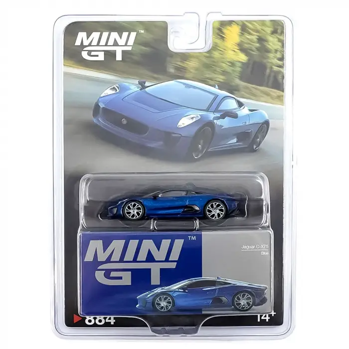 MINI GT: 1/64 Jaguar C-X75 Blue - Blister Paket - MGT00884-BL