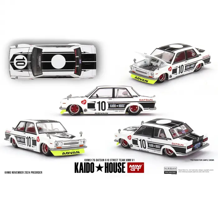Mini GT 1/64 KaidoHouse Datsun 510 Street Team XMM V1 - KHMG176