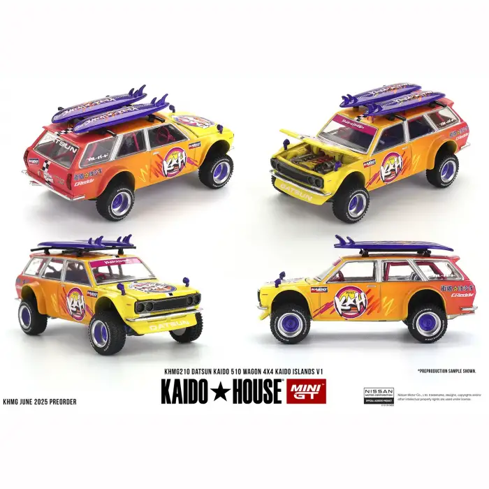 Mini GT 1/64 KaidoHouse Datsun KAIDO 510 Wagon 4x4 Kaido ISLANDS V1 - KHMG210