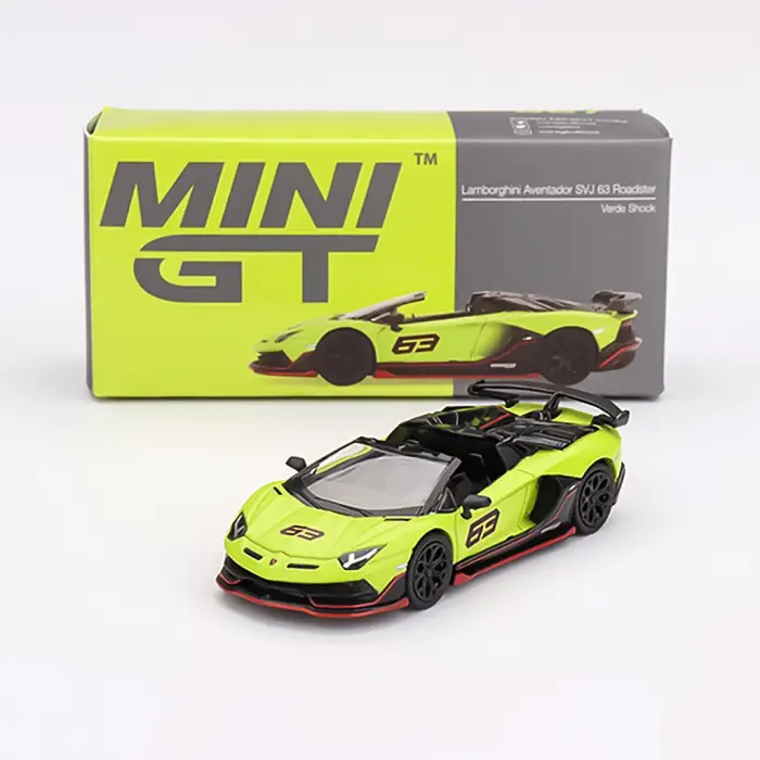 Mini GT 1/64 Lamborghini Aventador SVJ 63 Roadster Verde Shock - MGT00887