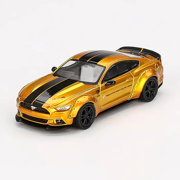 MINI GT: 1/64 LB-WORKS FORD MUSTANG LB Gold - Blister Paket