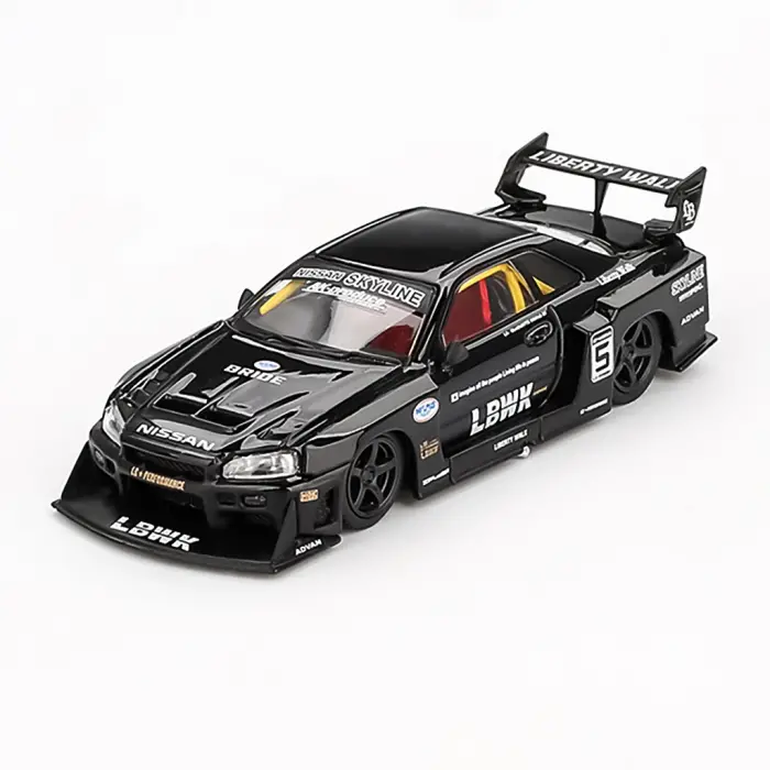 Mini GT 1/64 Nissan LB-ER34 Super Silhouette SKYLINE Black - MGT00844-BL