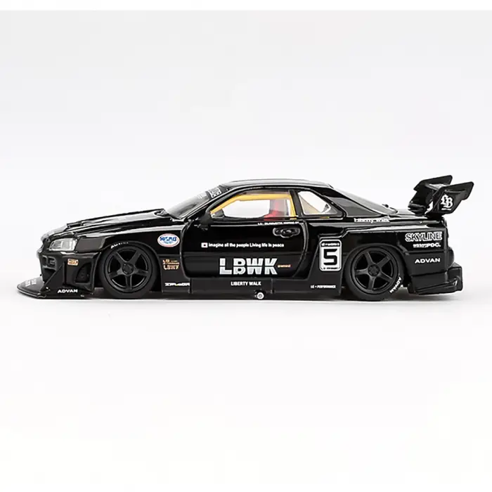 Mini GT 1/64 Nissan LB-ER34 Super Silhouette SKYLINE Black - MGT00844-BL