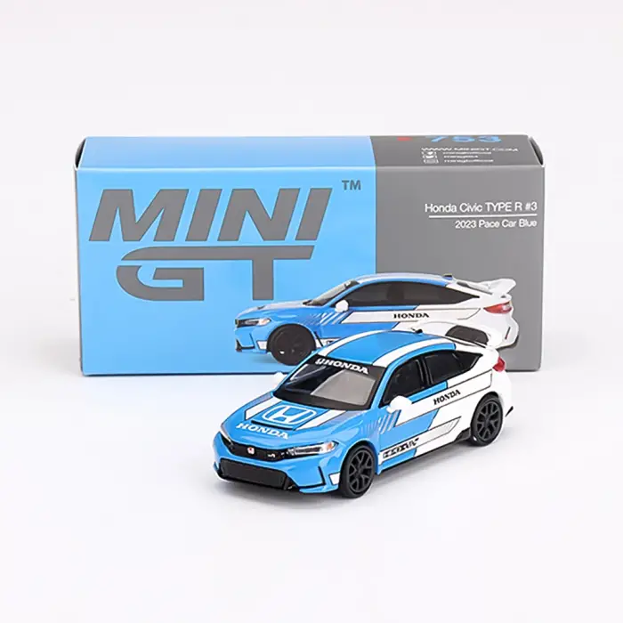 Mini GT Honda Civic Type R #3 2023 Pace Car Blue - MGT00753
