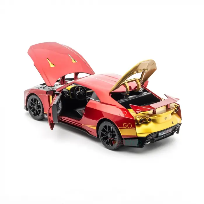 MINIAUTO 1:24 Nissan GT-R50 Italdesign Diecast Model Araba Kırmızı - 24243K