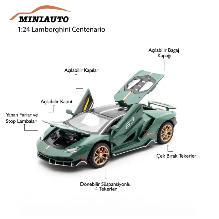 MINIAUTO Lamborghini Centenario Yeşil - 24283Y