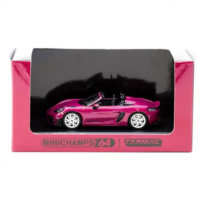 Minichamps | Tarmac Works 1/64 Porsche 718 Spyder RS Ruby Star Neo - COLLAB64 T64MC-008-RS