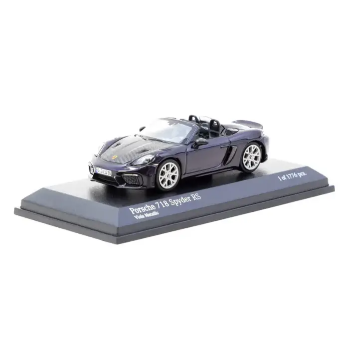 Minichamps | Tarmac Works 1/64 Porsche 718 Spyder RS Viola Metallic - COLLAB64 T64MC-008-VM