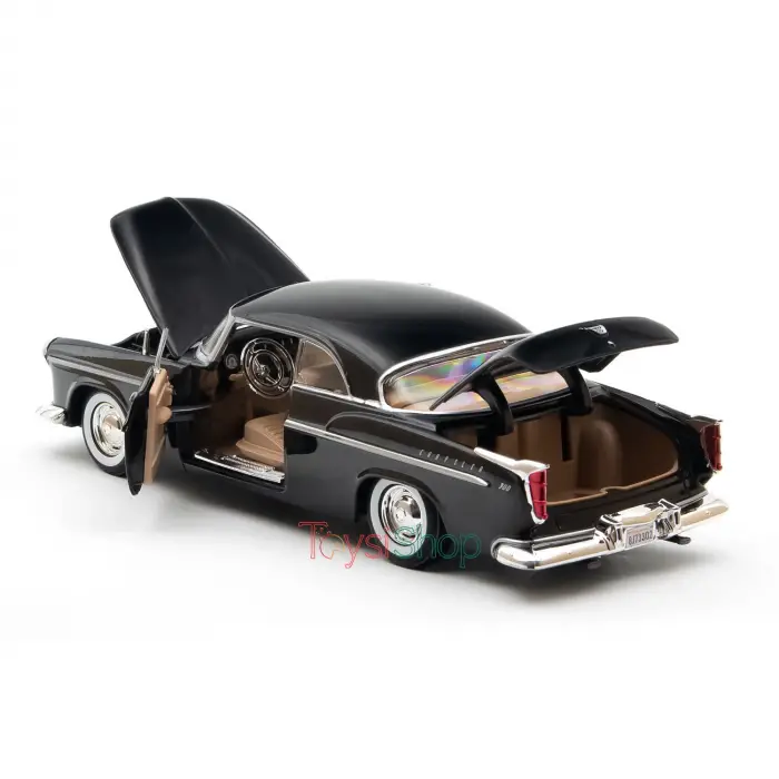 Motor Max 1:24 1955 Chrysler C300 Diecast Model Araba Siyah - 73302