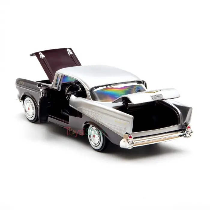 Motor Max 1:24 1957 Chevy Bel Air Mor Krom - 73228