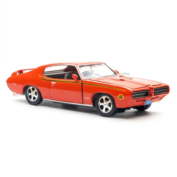 Motor Max 1-24 1969 Pontiac GTO Judge Diecast Model Araba Turuncu - 73242