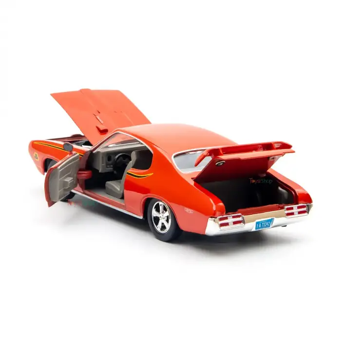 Motor Max 1-24 1969 Pontiac GTO Judge Diecast Model Araba Turuncu - 73242