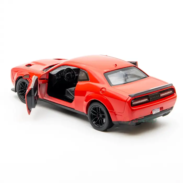 Motor Max 1:24 2018 Dodge Challenger SRT Hellcat Widebody Die-Cast Kırmızı Model Araba - 79350
