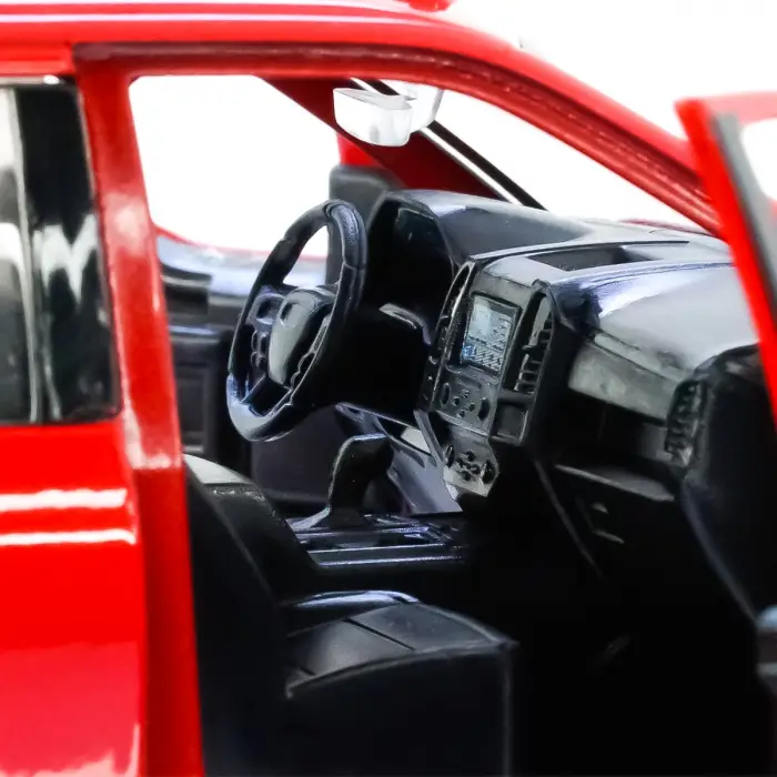 Motor Max 1:27 2019 Ford F-150 Lariat Crew Cab Diecast Model Araba Kırmızı - 79363