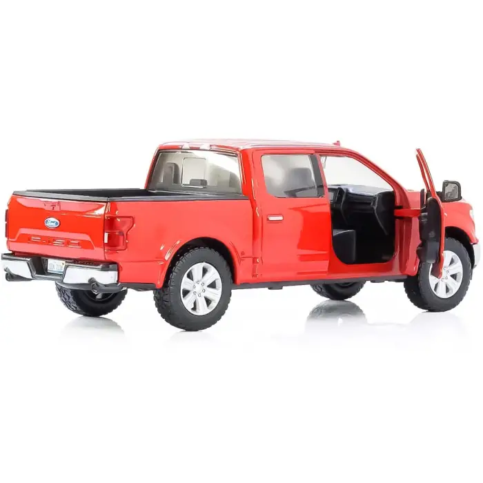 Motor Max 1:27 2019 Ford F-150 Lariat Crew Cab Diecast Model Araba Kırmızı - 79363