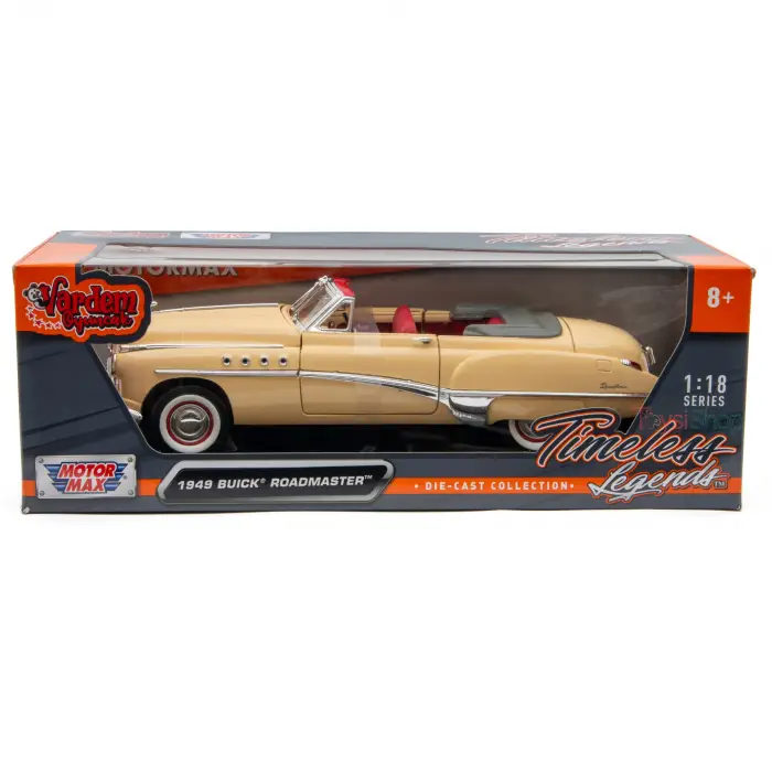 Motor Max 1:18 1949 Buick Roadmaster Diecast Model Araba Bej - 73116