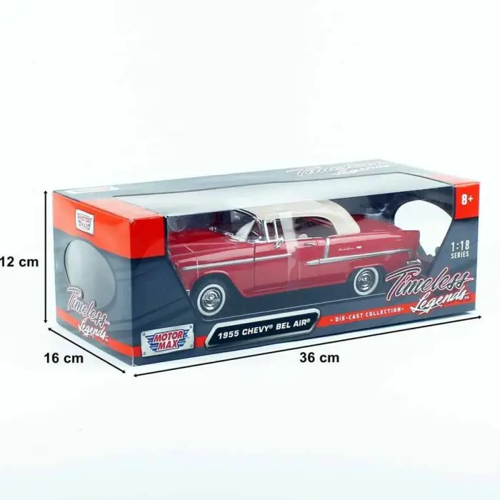 Motor Max 1:18 1955 Chevy Bel Air Diecast Model Araba - 73184