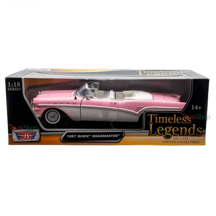 Motor Max 1:18 1957 Buick Roadmaster Pembe Klasik Model Araba - 73152