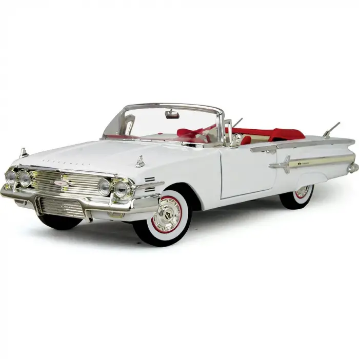 Motor Max 1:18 1960 Chevy Impala Diecast Model Araba Beyaz - 73110