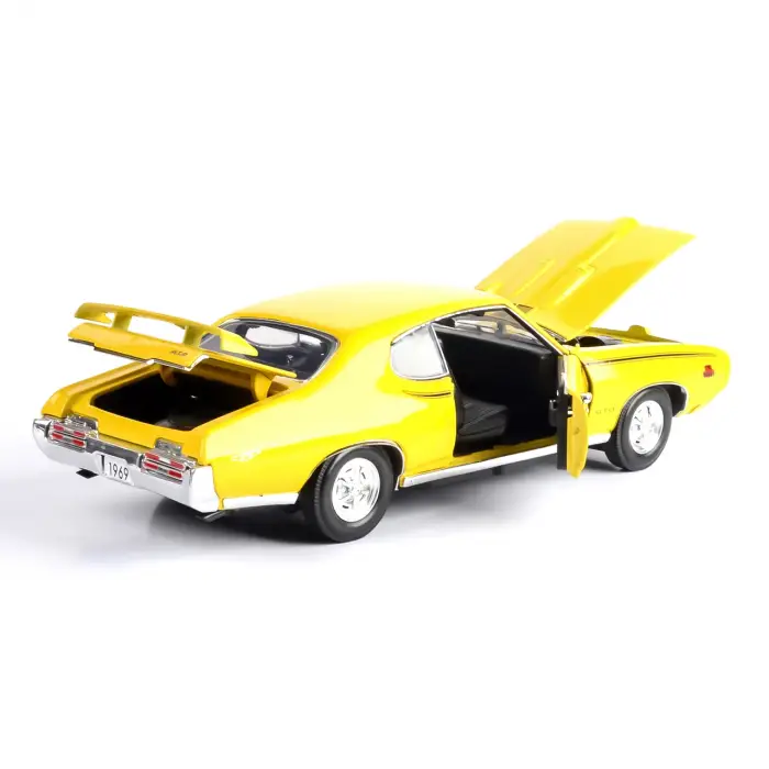 Motor Max 1:18 1969 Pontiac GTO Judge Diecast Model Araba Sarı - 73133