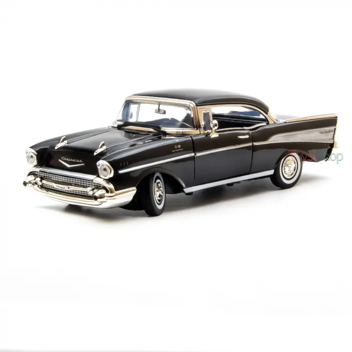 Motor Max 1:18 1957 Chevy Bel Air Siyah Klasik Model Araba - 73180