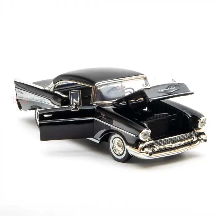 Motor Max 1:18 1957 Chevy Bel Air Siyah Klasik Model Araba - 73180