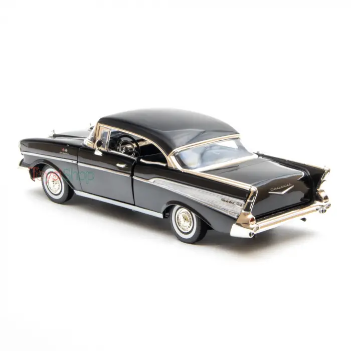 Motor Max 1:18 1957 Chevy Bel Air Siyah Klasik Model Araba - 73180