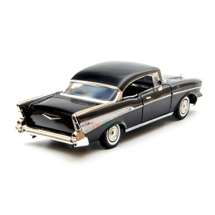Motor Max 1:18 1957 Chevy Bel Air Siyah Klasik Model Araba - 73180