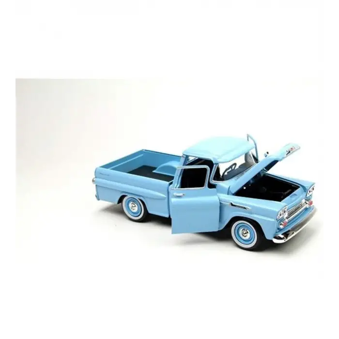 Motor Max 1:24 1958 Chevy Apache Fleetside Pickup Mavi - 79311