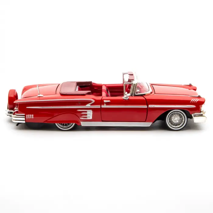 Motor Max 1:24 1958 Chevy Impala Kırmızı Metal Model Araba - 73267AC